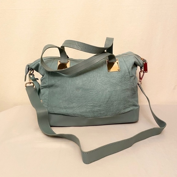 TOPSHOP Leather Crossbody Satchel Handbag Purse - Picture 5 of 8